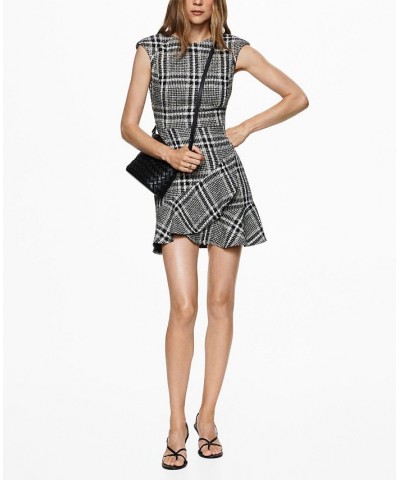 Women's Stripped Tweed Dress White $32.99 Dresses