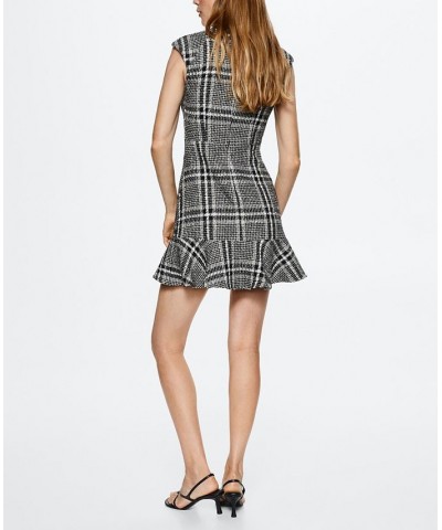 Women's Stripped Tweed Dress White $32.99 Dresses