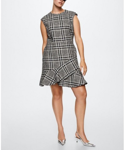 Women's Stripped Tweed Dress White $32.99 Dresses