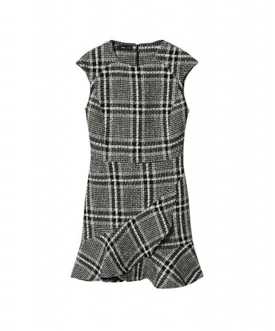 Women's Stripped Tweed Dress White $32.99 Dresses