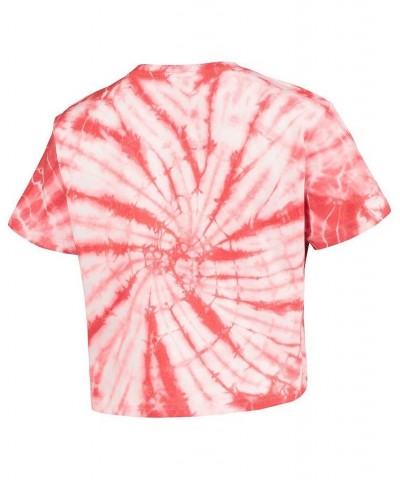 Women's Scarlet Nebraska Huskers Showtime Tie-Dye Crop T-shirt Scarlet $22.50 Tops