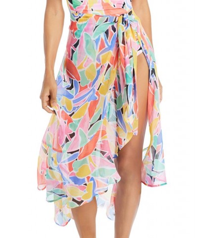 Women's Palm Beach Chiffon Ruffled Sarong Multi $45.39 Swimsuits