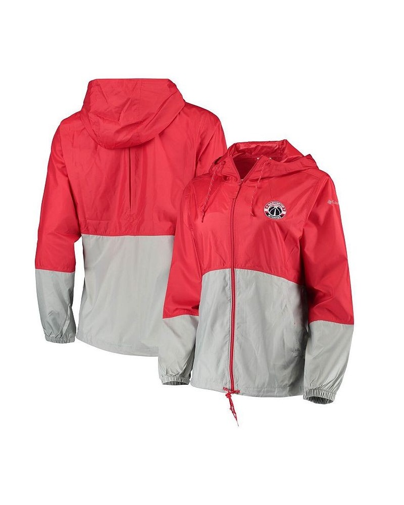 Women's Red Washington Wizards Flash Forward Windbreaker Full-Zip Jacket Red $45.04 Jackets