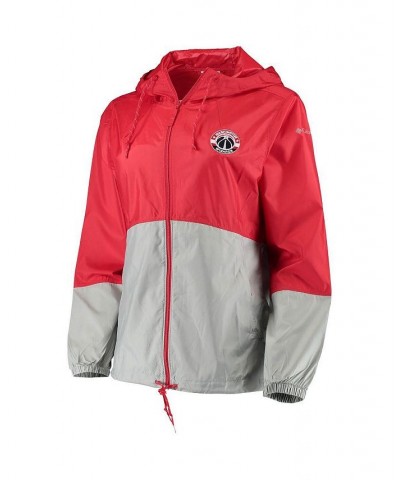 Women's Red Washington Wizards Flash Forward Windbreaker Full-Zip Jacket Red $45.04 Jackets