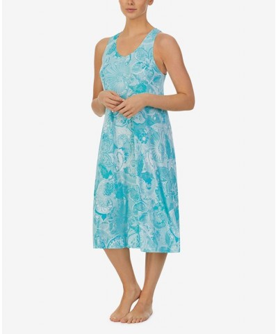 Women's Long Sleeveless Nightgown Multi Leaf $20.15 Sleepwear