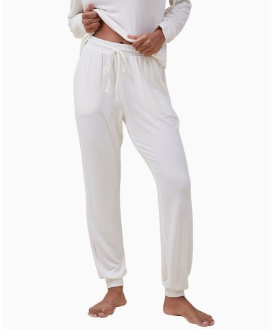 Women's Super Soft Slim Pants Ivory/Cream $28.04 Sleepwear