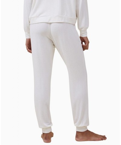 Women's Super Soft Slim Pants Ivory/Cream $28.04 Sleepwear