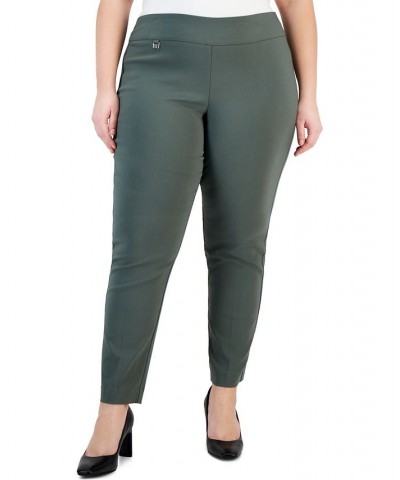 Plus Size High-Rise Tummy-Control Pants Lush Sage $34.44 Pants