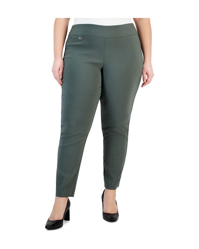 Plus Size High-Rise Tummy-Control Pants Lush Sage $34.44 Pants