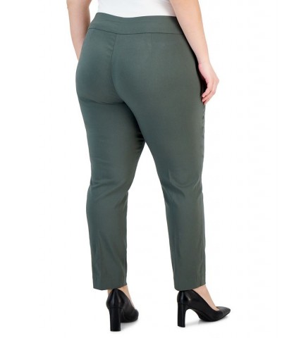 Plus Size High-Rise Tummy-Control Pants Lush Sage $34.44 Pants