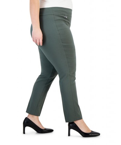 Plus Size High-Rise Tummy-Control Pants Lush Sage $34.44 Pants