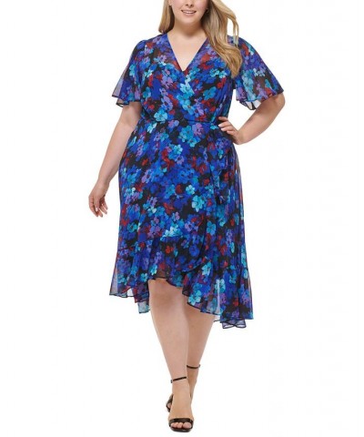 Plus Size Ruffled High-Low Dress Capri Multi $77.91 Dresses