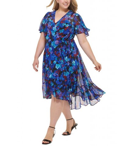 Plus Size Ruffled High-Low Dress Capri Multi $77.91 Dresses