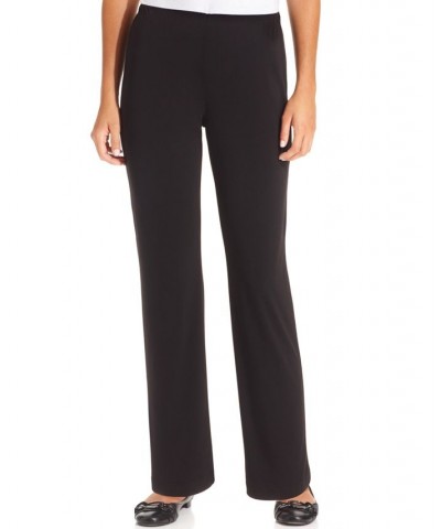 Petite Pull-On Straight-Leg Pants Black $17.64 Pants