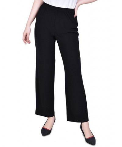 Petite Pull-On Straight-Leg Pants Black $17.64 Pants