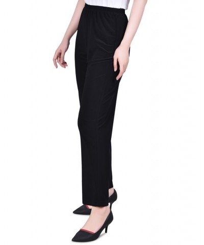 Petite Pull-On Straight-Leg Pants Black $17.64 Pants