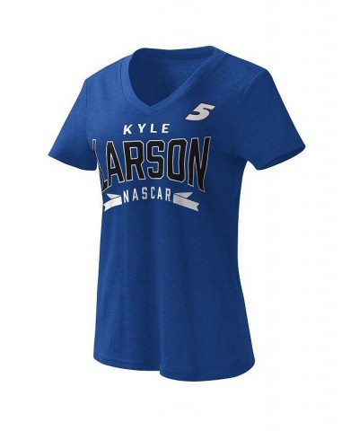 Women's Royal Kyle Larson Dream Team V-Neck T-shirt Royal $21.08 Tops