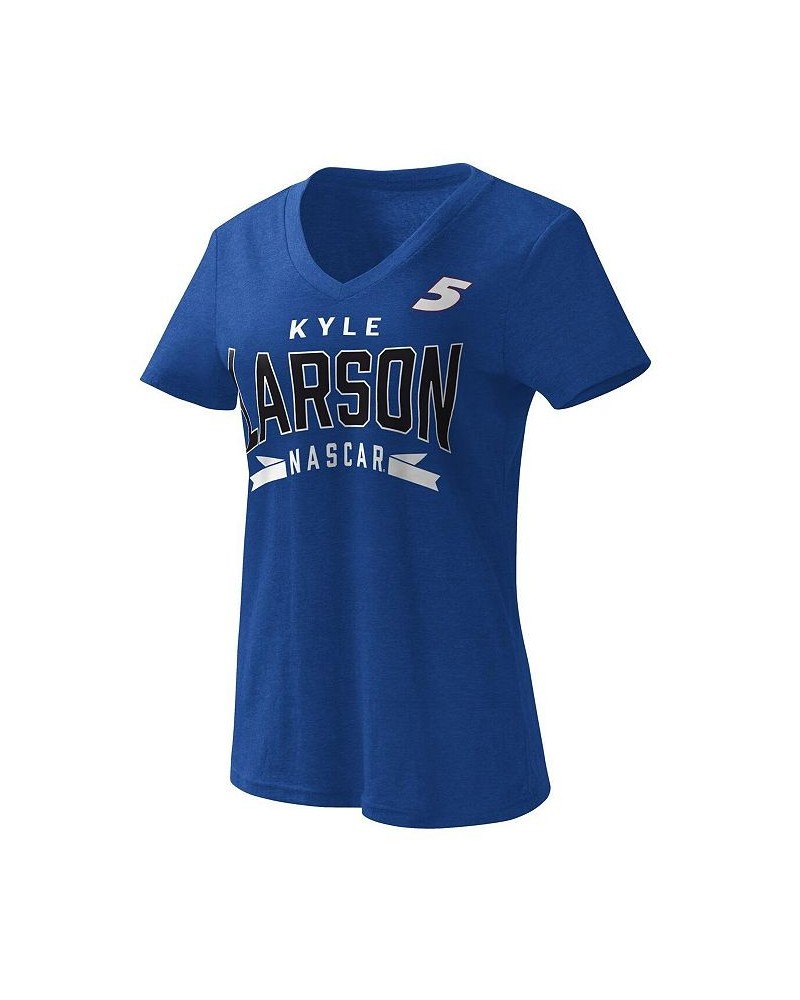 Women's Royal Kyle Larson Dream Team V-Neck T-shirt Royal $21.08 Tops