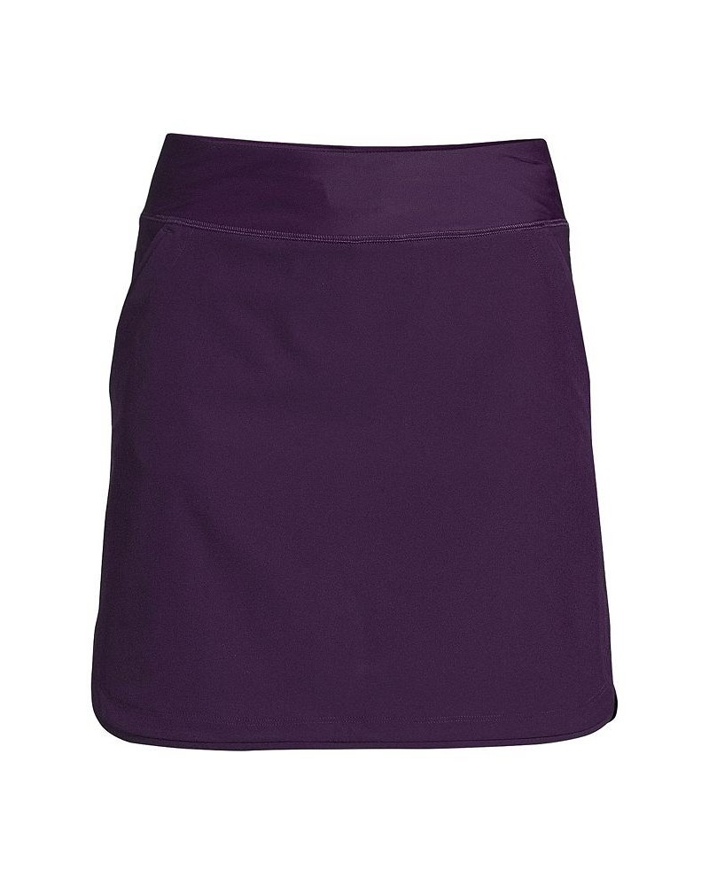 Women's Quick Dry Elastic Waist Active Board Skort Swim Skirt Blackberry $31.96 Swimsuits