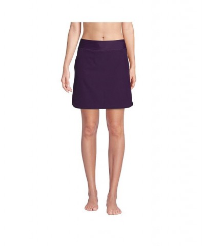 Women's Quick Dry Elastic Waist Active Board Skort Swim Skirt Blackberry $31.96 Swimsuits