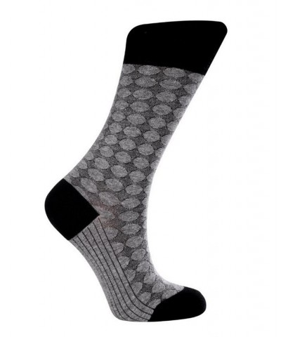 Women's Circles W-Cotton Dress Socks with Seamless Toe Design Pack of 1 Gray $10.50 Socks