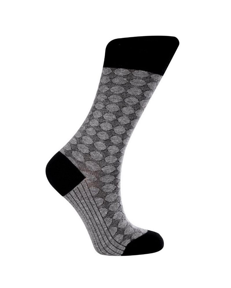 Women's Circles W-Cotton Dress Socks with Seamless Toe Design Pack of 1 Gray $10.50 Socks