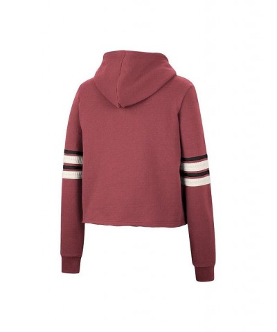 Women's Garnet Florida State Seminoles Retro Cropped Pullover Hoodie Garnet $39.59 Sweatshirts