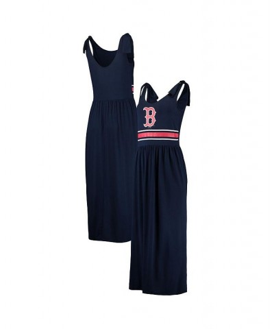 Women's Navy Boston Red Sox Game Over Maxi Dress Navy $32.85 Dresses