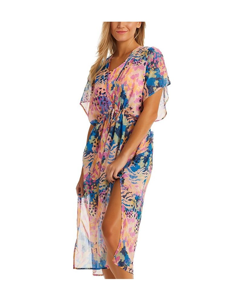 Women's Printed Fashionably Late Swim Dress Cover-Up Lip Gloss $42.14 Swimsuits