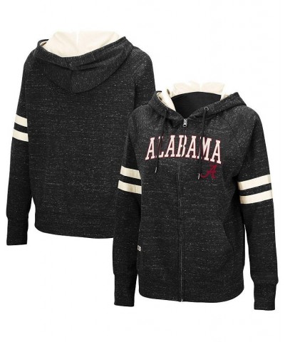 Women's Black Alabama Crimson Tide Speckle Fleece Raglan Full-Zip Hoodie Black $39.74 Sweatshirts