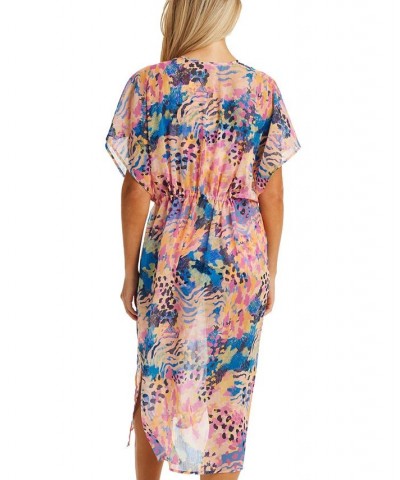 Women's Printed Fashionably Late Swim Dress Cover-Up Lip Gloss $42.14 Swimsuits