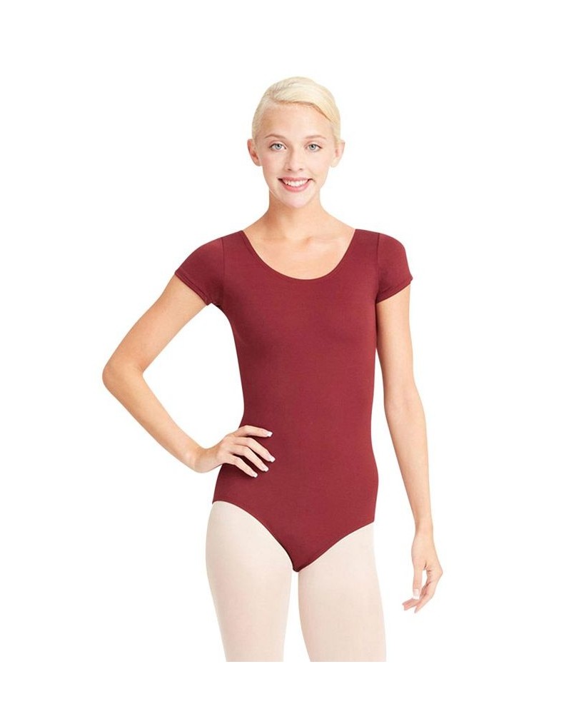 Short Sleeve Leotard Brown $20.70 Tops