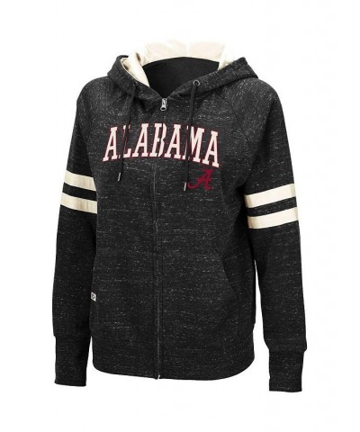 Women's Black Alabama Crimson Tide Speckle Fleece Raglan Full-Zip Hoodie Black $39.74 Sweatshirts