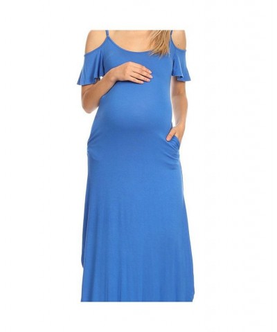 Maternity Lexi Maxi Dress Royal Blue $18.42 Dresses