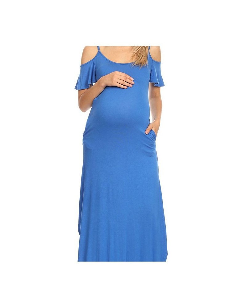 Maternity Lexi Maxi Dress Royal Blue $18.42 Dresses