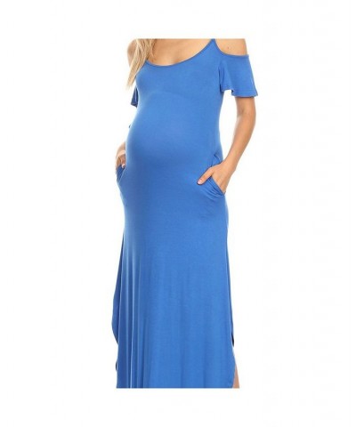 Maternity Lexi Maxi Dress Royal Blue $18.42 Dresses