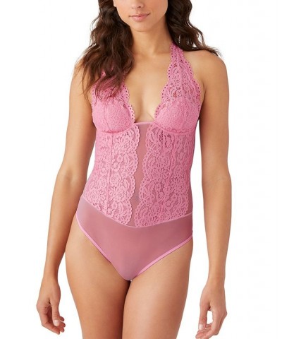 Wacoal Women's Ciao Bella Lingerie Lace Halter Bodysuit 936144 Sea Pink $16.40 Lingerie