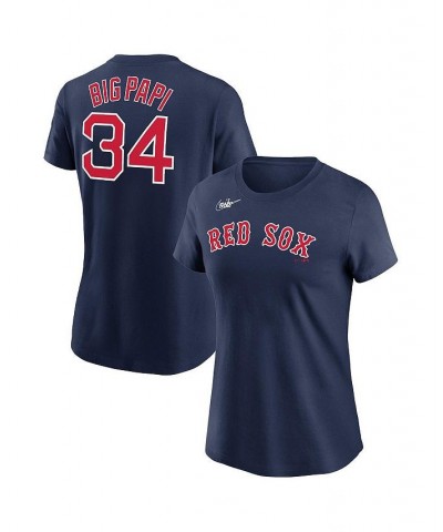 Women's David Ortiz Navy Boston Red Sox Big Papi Name and Number T-shirt Navy $25.49 Tops