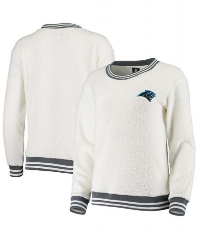 Women's Cream Charcoal Carolina Panthers Granite Knit Pullover Sweatshirt Cream, Charcoal $35.00 Sweatshirts