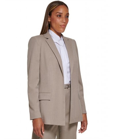 Women's Open-Front Notch-Collar Jacket Ash/Parchment $45.32 Jackets