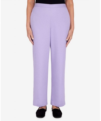 Petite Victoria Falls Corduroy Pull-On Straight Leg Short Length Pants Purple $22.35 Pants