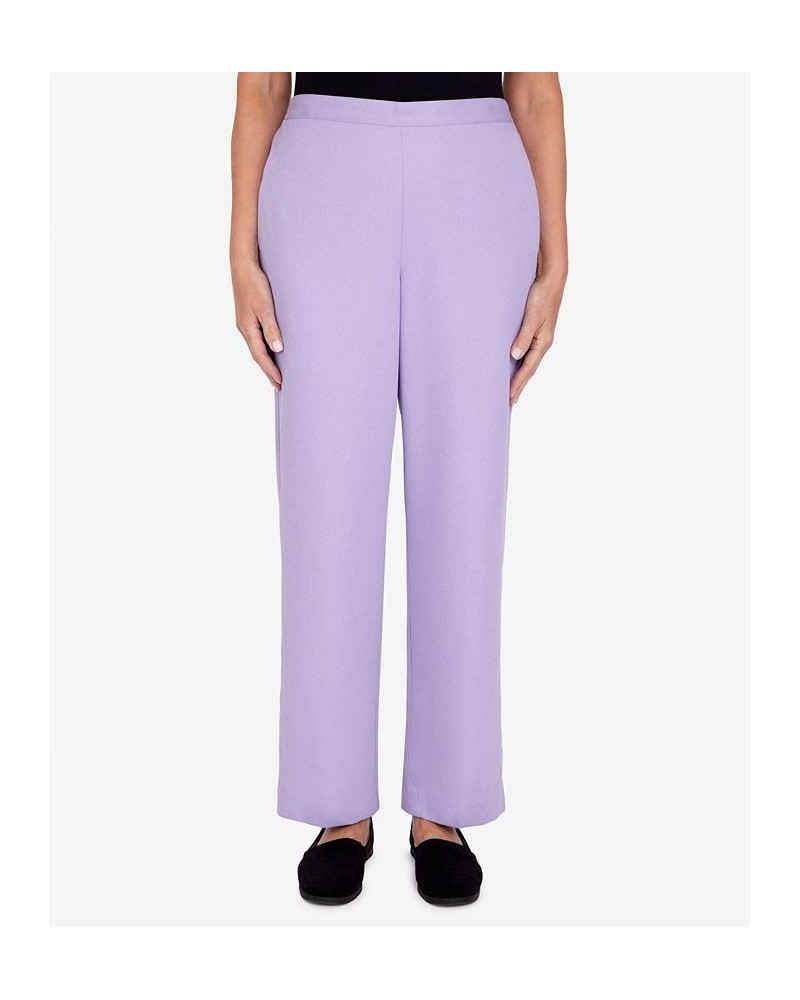 Petite Victoria Falls Corduroy Pull-On Straight Leg Short Length Pants Purple $22.35 Pants