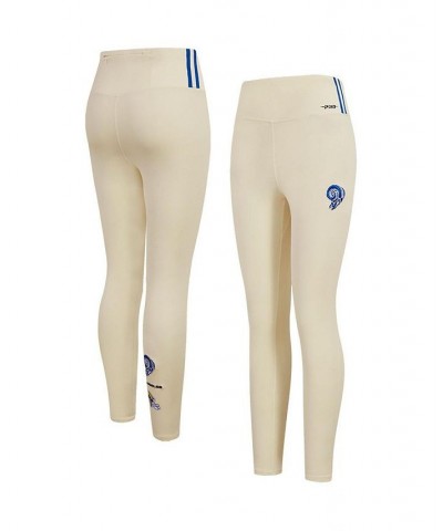 Women's Cream Los Angeles Rams Retro Classic Jersey Leggings Cream $28.04 Pants