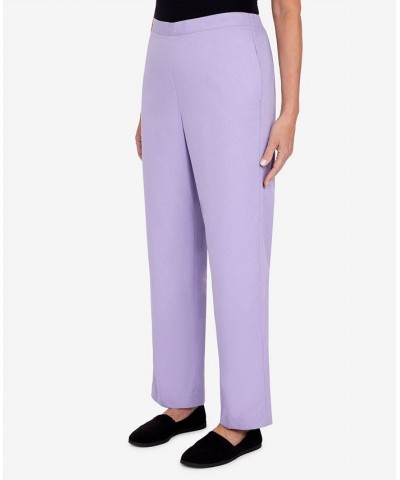 Petite Victoria Falls Corduroy Pull-On Straight Leg Short Length Pants Purple $22.35 Pants