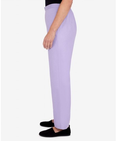 Petite Victoria Falls Corduroy Pull-On Straight Leg Short Length Pants Purple $22.35 Pants