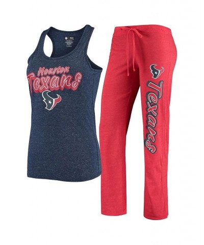 Women's Red Navy Houston Texans Satellite Slub Pants and Tank Top Sleep Set Red, Navy $33.14 Pajama