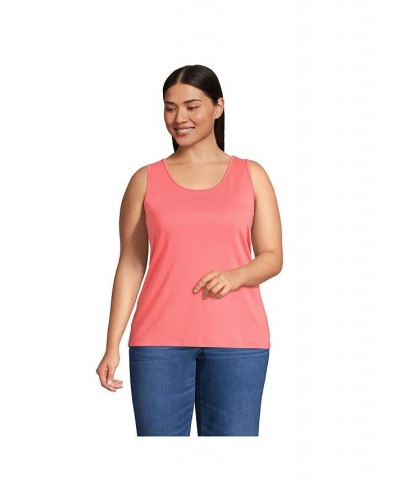 Women's Plus Size Cotton Tank Top Wood lily $20.13 Tops