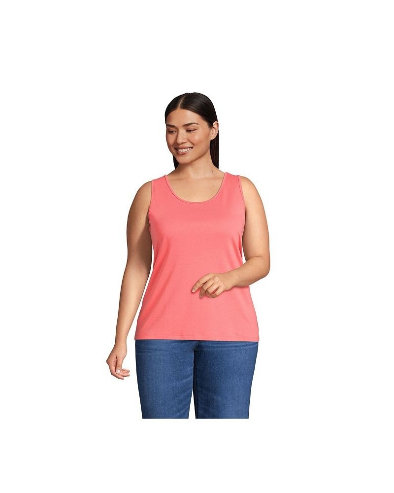 Women's Plus Size Cotton Tank Top Wood lily $20.13 Tops