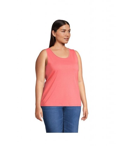 Women's Plus Size Cotton Tank Top Wood lily $20.13 Tops