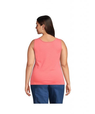 Women's Plus Size Cotton Tank Top Wood lily $20.13 Tops